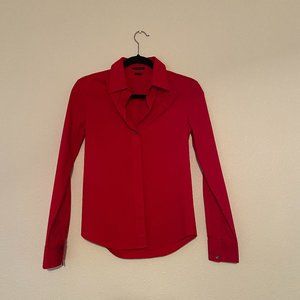 Theory Women's Button Down Shirt | Red | Small